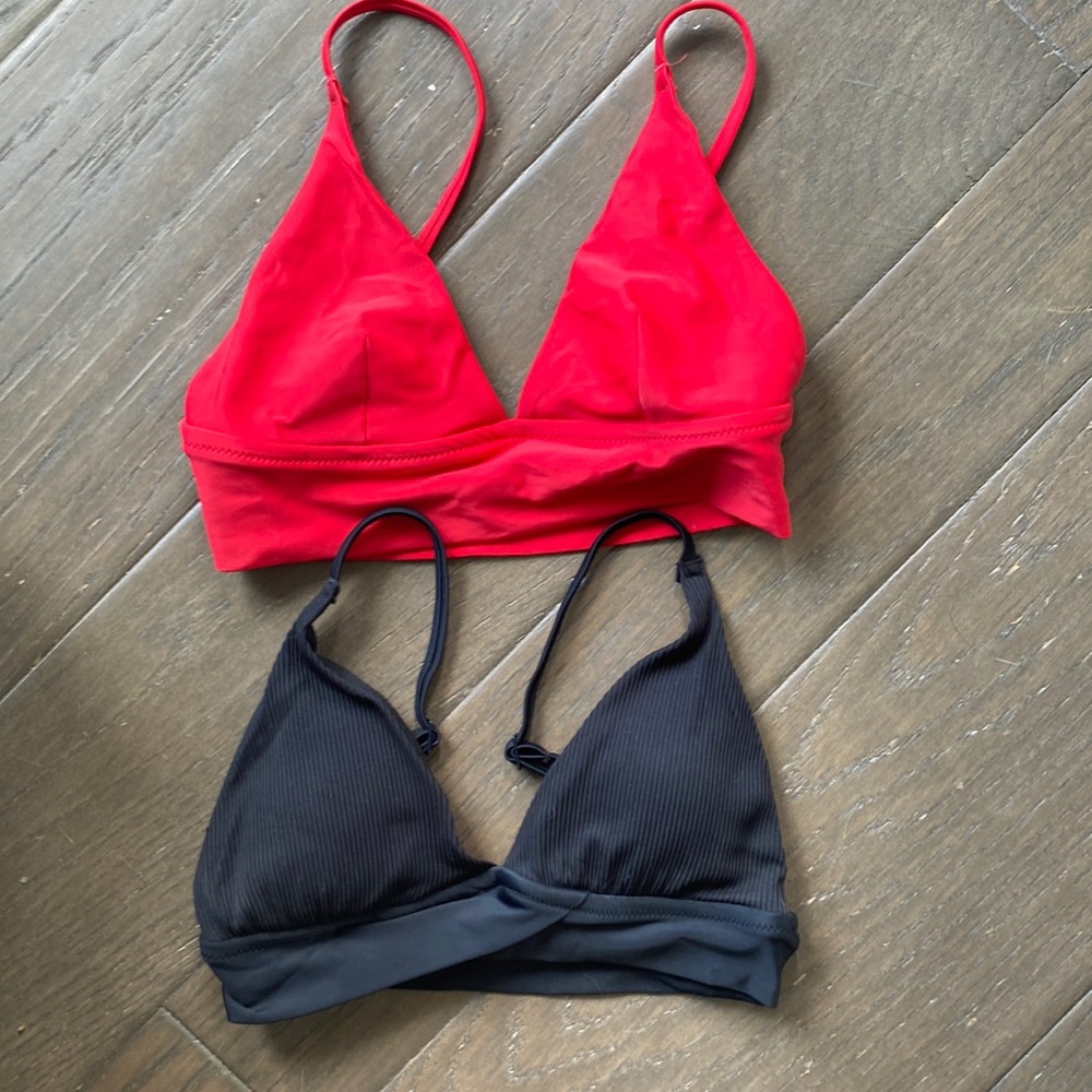 2 NWOT XS Aerie bikini tops